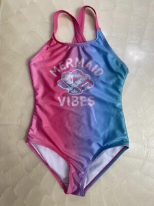 Girls Saint Eve 1 Pc Mermaid Vibes Fully Lined Swimsuit Sz S (6-6X) - Picture 1 of 8