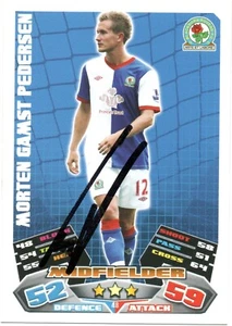 MORTEN GAMST PEDERSEN SIGNED BLACKBURN 2011/2012 MATCH ATTAX TRADING CARD+COA - Picture 1 of 1