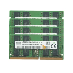 SK Hynix 4x 16GB 2RX8 DDR4-2666V PC4-21300S CL19 SO-DIMM Laptop Memory RAM - Picture 1 of 9