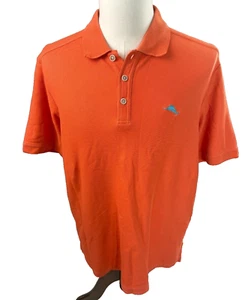 Polo de golf Tommy Bahama Supima algodón naranja manga corta grande para hombre - Imagen 1 de 5