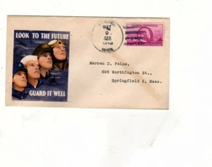 1944 Portsmouth VA USA Patriotic Cover To Superior NB Look To The Future - Picture 1 of 1