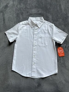 Wonder Nation Boys White Pocket ShortSleeve Button Down Woven Shirt Sz M (8) NWT - Picture 1 of 12