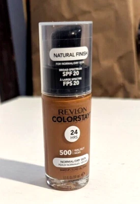 Revlon ColorStay 24hr Normal/Dry Skin natural Foundation 500 Walnut 1.0 FL OZ - Image 1 of 4