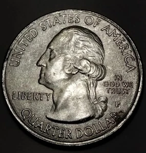 2017 P Effigy Mounds STATE QUARTER Misaligned Die Obverse CUD Railroad Edge  - Picture 1 of 8