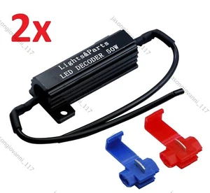 1Paar Schwarz LED Decoder 50W 6Ohm Last-Widerstand Für H1 H3 HB4 H7 H8 H11 - Bild 1 von 4