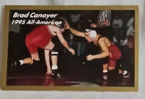Nebraska CornHuskers Wrestling 1996-97 pocket season schedule Brad Canoyer - Picture 1 of 2