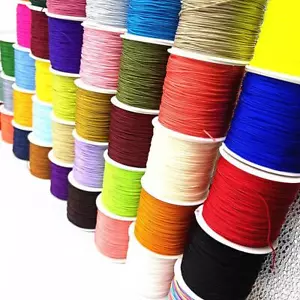 Cavo Perline Nylon - Bracciale 0,4-1,5 mm Corda Filo Colorato Fai Da Te Gioielli - Foto 1 di 62