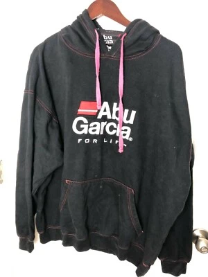 SUDADERA CON CAPUCHA HOMBRE ABU GARCIA FOR LIFE JERSEY FORRADA L/S NEGRA TALLA GRANDE  Foto 1 de 4