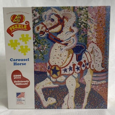 Jelly Belly Carousel Horse 1000 Piece Jigsaw Puzzle #8706 2007 Sealed - Image 1 of 4