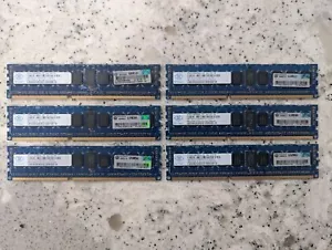 24GB Kit (6x 4GB) DDR3 NANYA Server Memory 1Rx4 PC3-10600R-9-10-C1.1333.ECC - Picture 1 of 2