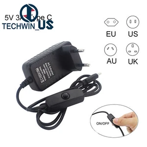 Raspberry PI 4 5V/3A Power Adapter USB Type-C Charger For Raspberry Pi 4 B2AM - Photo 1 sur 16