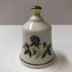 DANBURY MINT State Flower Bell 2.25x1.75 Vermont Red Clover Japan - Picture 1 of 4
