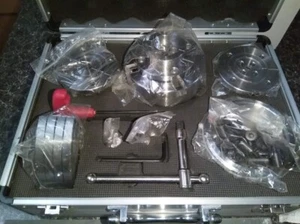 4 Backen Getriebe Scroll Holz Drehmaschine Spannfutter Komplett verpackt Set 95mm M33*3,5 + M18*2,5  - Bild 1 von 6