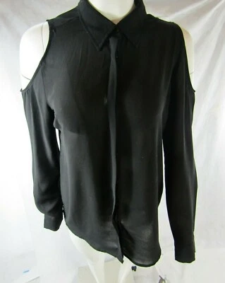 Blusa Top Negra Estilo RD Para Mujer Hombro Frío Manga Larga Talla M Foto 1 de 4