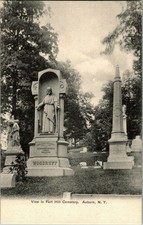 Início Década De 1900. exibir em Fort Colina Cemitério. Auburn, New York Cartão Postal s11