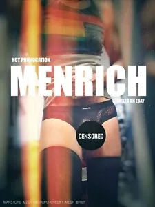 MANSTORE M203 MICROPO CHEEKY MESH BRIEF. BLACK. MED. NWT. RARE🌈 GAY GREGG HOMME - Picture 1 of 20