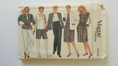 Vogue 8617 Sewing Pattern Misses Top Skirt Pants Jacket Shorts Size 8 10 12 - Image 1 of 4