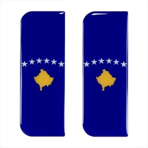 2x 108x39mm Kosovo Kosovo Kosovo Placa Número Coche Gel Cúpula Pegatinas Calcomanía Insignia - Imagen 1 de 2