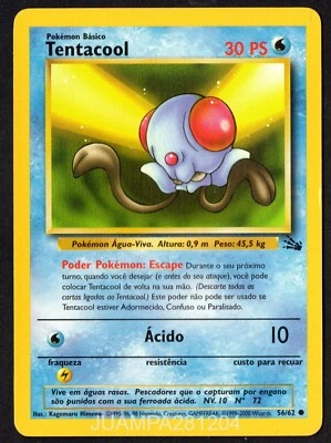 TENTACOOL 56/62 FOSSIL CROMO POKEMON EDICION FOSIL 1999 TCG PORTUGUES - Imagen 1 de 2