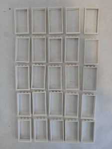 25 LEGO Window Door Frame Lot-WHITE Frame only - Picture 1 of 1
