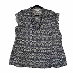 Northern Reflections Sheer Georgette Blouse Women's XL  Sheer Geometric Print - Bild 1 von 16