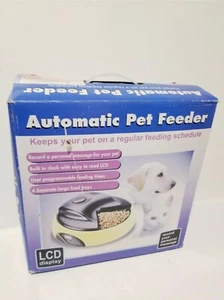 LCD Screen Automatic Pet Feeder for Dogs & Cats 5 Meals Dry&Semi-wet Food White - Picture 1 of 2
