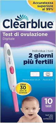 Clearblue Test Ovulazione Base 10 Stick - Immagine 1 di 4