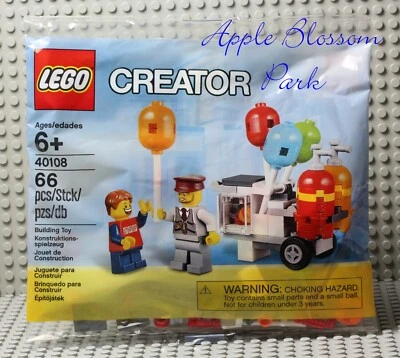 NEW Lego Creator BALLOON CART STAND Retired Fairground Set 40108 -Sealed Polybag - Image 1 of 3