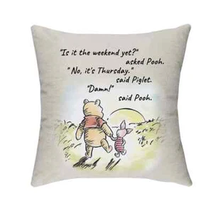 Funda Cojín The Pooh & Piglet Fin de Semana Cita 18 x 18 pulgadas 45 x 45 cm Winnie Gift - Imagen 1 de 1