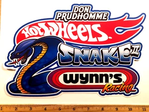 EXTRA LARGE Hot Wheels Don Prudhomme Snake II Wynns Caricature Sticker Decal - Picture 1 of 2