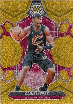 Caris Levert 2023-24 Panini Mosaic Gold Prizm 3/5 Jersey Number 1/1 - Image 1 of 2