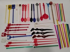 Menge 49 Rührstäbchen Getränk Bar Vintage Hotel Fluggesellschaft Pflanzgefäße Zulu LuLu Werbung - Bild 1 von 6