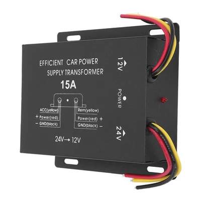 15A 180W 24V To 12V DC Voltage Converter Powerful Car Power Supply Voltage SAP - Image 1 of 4