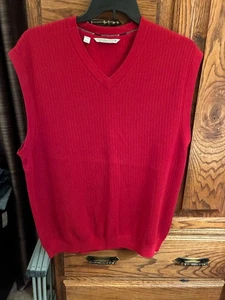 #311 CUTTER & BUCK SLEEVELESS SWEATER VEST RED MENS XL - Picture 1 of 8