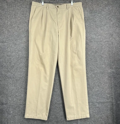 Dockers Pants Mens 40x32 Khaki Classic Fit Pleated Chino Beige Business Casual - Image 1 of 4