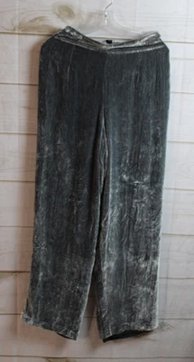 S ~ Pantalones de terciopelo de mezcla de seda que vale la pena ~ Forrados, cremallera lateral ~ Gris ~ Talla 12? Foto 1 de 4
