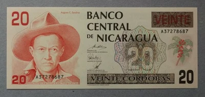 Nicaragua 20 Cordobas 1990 UNC - Image 1 of 2