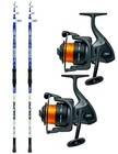 Kolpo Kit Surfcasting  combo pesca dalla spiaggia 2 canne 2 mulinelli filo
