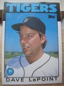 Dave LaPoint Detroit Tigers 1986 Topps Traded Dave LaPoint #61T Baseballkarte - Bild 1 von 2