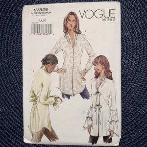 Vogue Schnittmuster ungeschnitten 7829 Blusen 6-10 romantisch kokett Hochzeit - Bild 1 von 2