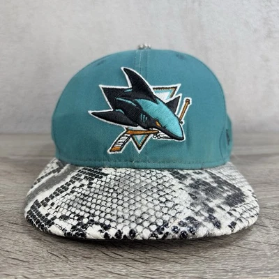 San Jose Sharks New Era 9Fifty SnapBack Hat Snakeskin Pattern Brim NHL - Image 1 of 4