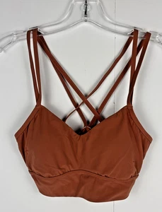 All In Motion Women’s Sports Bra S Rust Brown Cross Back Medium Support Active T - Picture 1 of 7