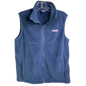 Chaleco polar Vineyard Vines para niños talla L azul marino cremallera completa al aire libre - Imagen 1 de 13