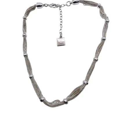 Anne Klein жидкое серебро мультистрандовое покрытие ожерелье - Изображение 1 из 3