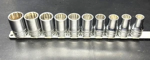 SNAP ON  10-Pc 1/2" Drive 12-Pt Metric Flank Drive® Shallow Socket Set (10-19) - Picture 1 of 12