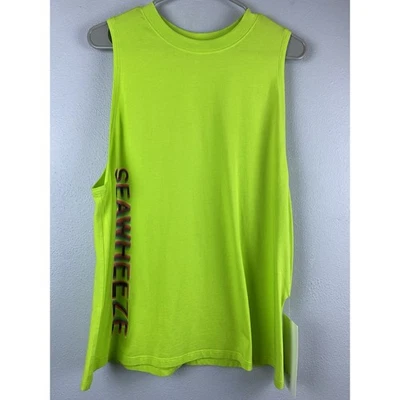 NWT Lululemon Seawheeze Sz 4 Pima Cotton Front Hit Lime Green All Yours Hip Tank - Image 1 of 4