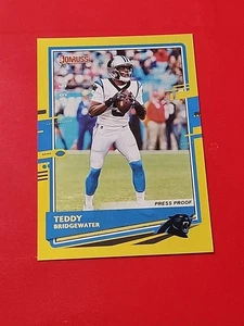 Teddy Bridgewater 2020 Panini Donruss Press Proof Gold 49/50 Carolina Panthers - Picture 1 of 5