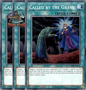 Yugioh! 3x Called by the Grave L5DD-ENC21 Common 1st Ed NM - Picture 1 of 1