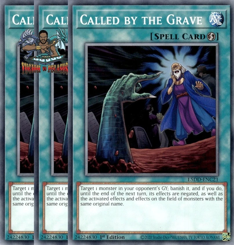 Yugioh! 3x Called by the Grave L5DD-ENC21 Common 1st Ed NM - Image 1 of 1