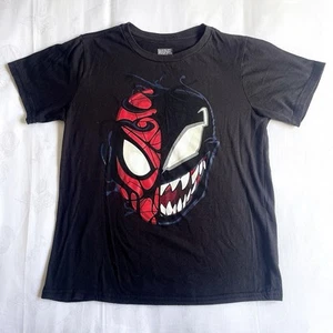 Camiseta Marvel Spiderman Venom Juvenil Niño Grande Estampado Gráfico Negra Excelente Estado - Imagen 1 de 7